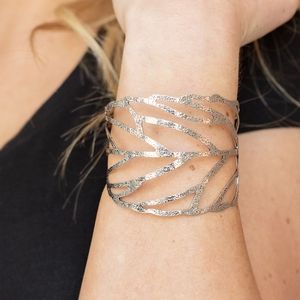 Silver Leaf Cuff Bracelet